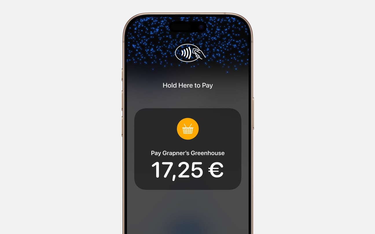 Close up of iPhone with payment information on the screen